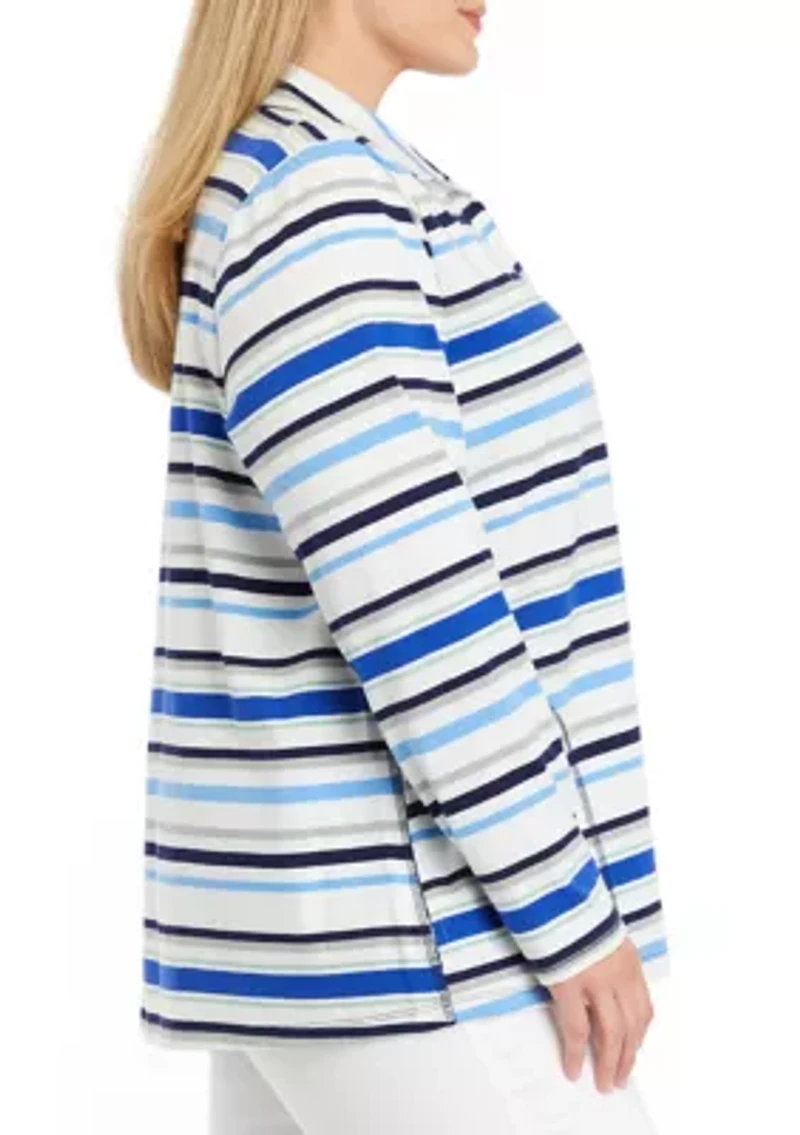 Plus Seam Detail Heather Pullover