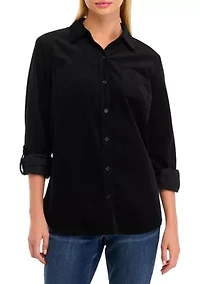 Women's Button Front Corduroy Shirt