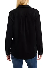 Women's Button Front Corduroy Shirt