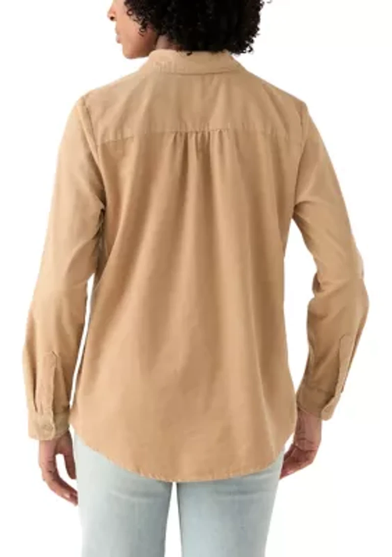 Women's Button Front Corduroy Shirt