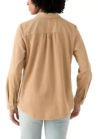 Women's Button Front Corduroy Shirt