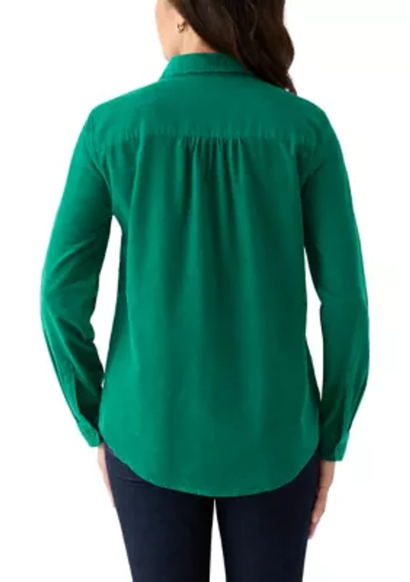 Women's Button Front Corduroy Shirt