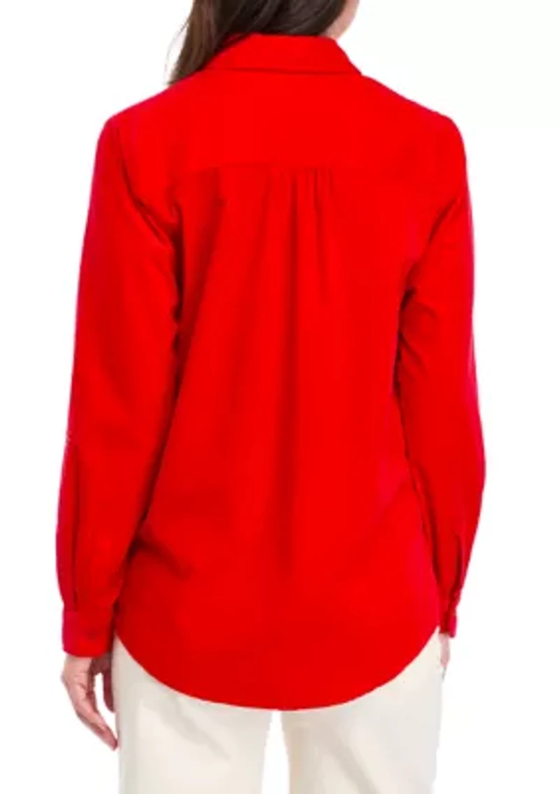 Women's Button Front Corduroy Shirt