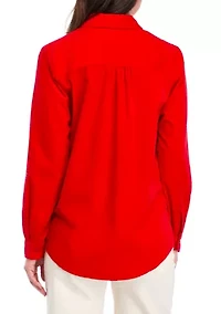 Women's Button Front Corduroy Shirt