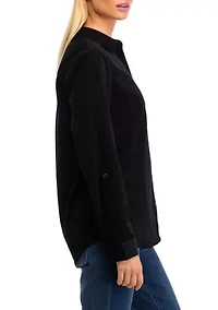 Women's Button Front Corduroy Shirt