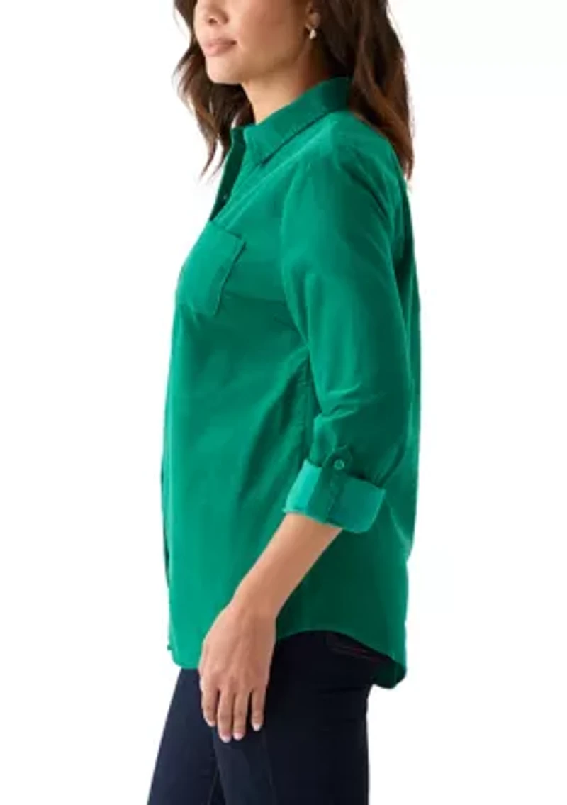 Women's Button Front Corduroy Shirt