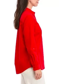 Women's Button Front Corduroy Shirt