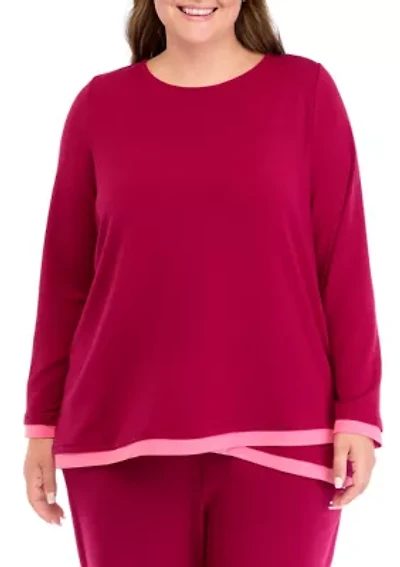 Plus Crossover Hem Top