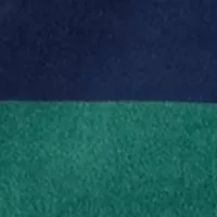 Women's Long Sleeve Velour Notch Striped Tunic Top