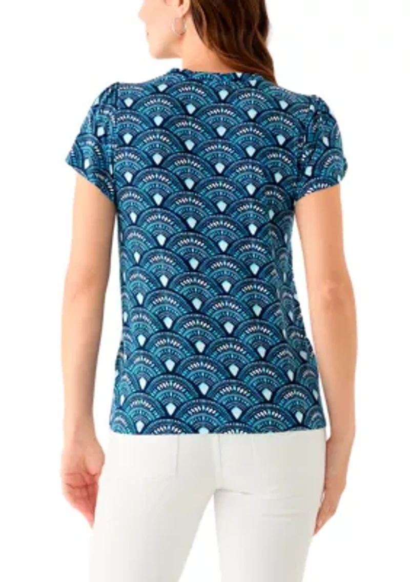 Women's Printed Tulip Sleeve T-Shirt