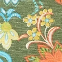 Women's Knit Printed Henley Top