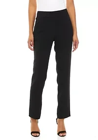 Women's Pull On Crepe Straight Leg Pants