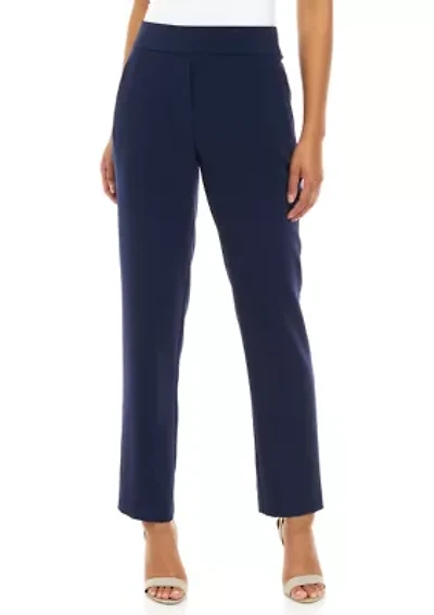 Women's Pull On Crepe Straight Leg Pants