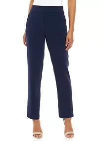 Women's Pull On Crepe Straight Leg Pants