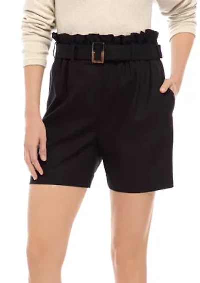 Petite Paper Bag Yarn Dye Shorts