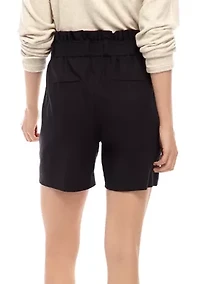 Petite Paper Bag Yarn Dye Shorts