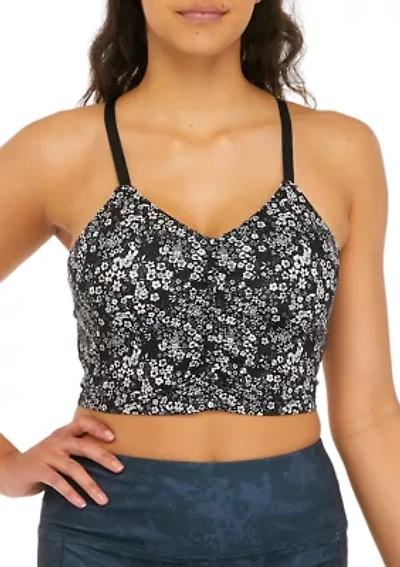 Ruched Front Longline Sports Bra