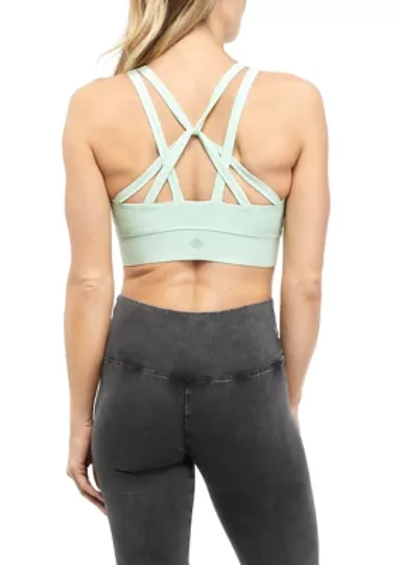 Strappy Back Longline Sports Bra