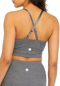 Ruched Front Longline Sports Bra