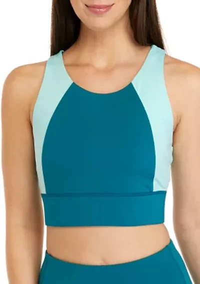 Medium Impact Color Block Sports Bra