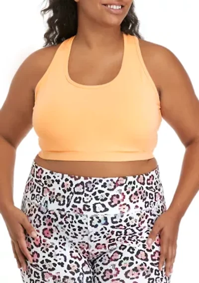 Plus Medium Impact Criss Cross Back Bra