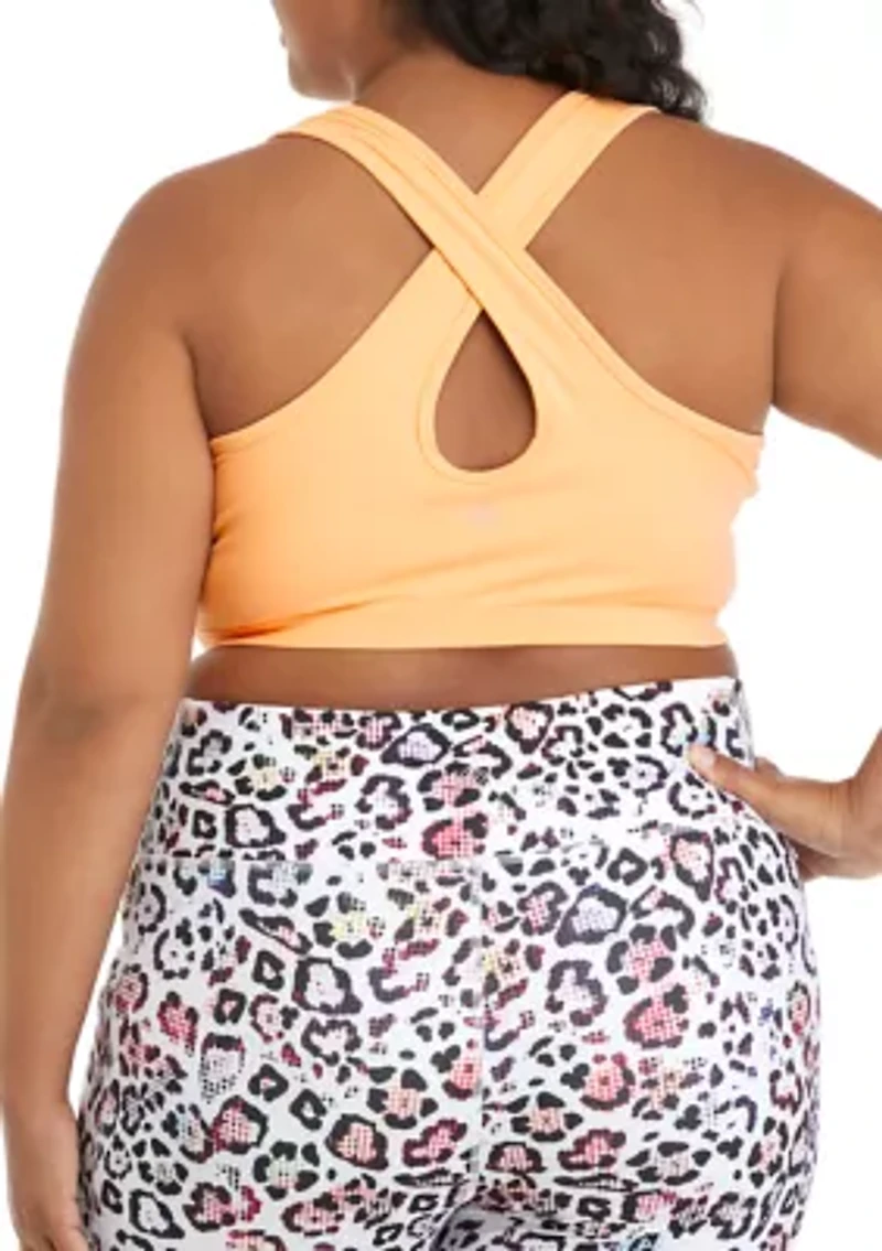 Plus Medium Impact Criss Cross Back Bra