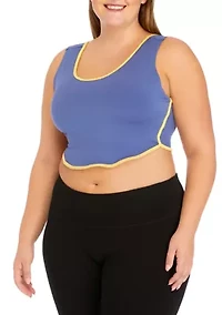 Plus High Impact Scoop Neck Sports Bra