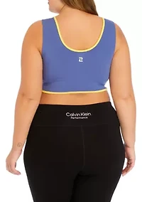 Plus High Impact Scoop Neck Sports Bra