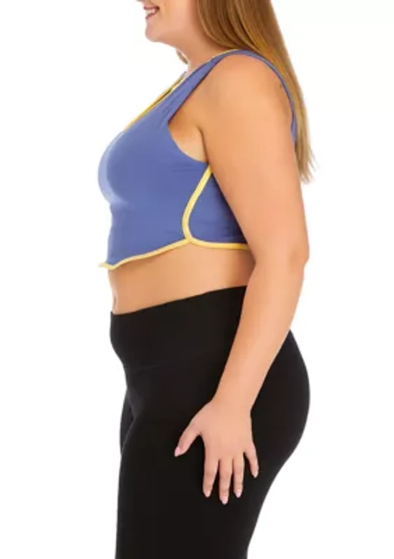 Plus High Impact Scoop Neck Sports Bra