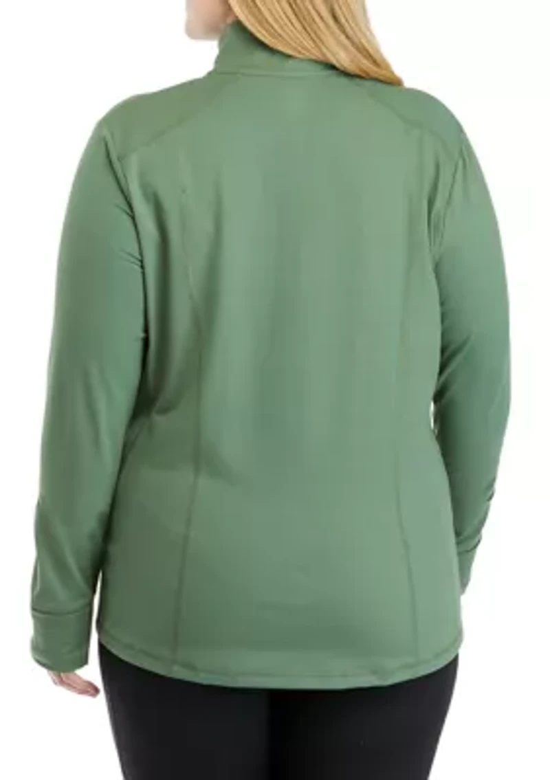 Plus Long Sleeve Full Zip Compression Jacket