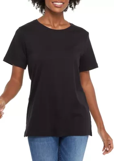 Petite Short Sleeve Cotton T-Shirt