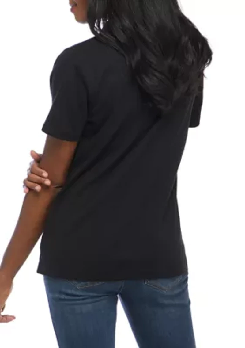 Petite Short Sleeve Polo Shirt