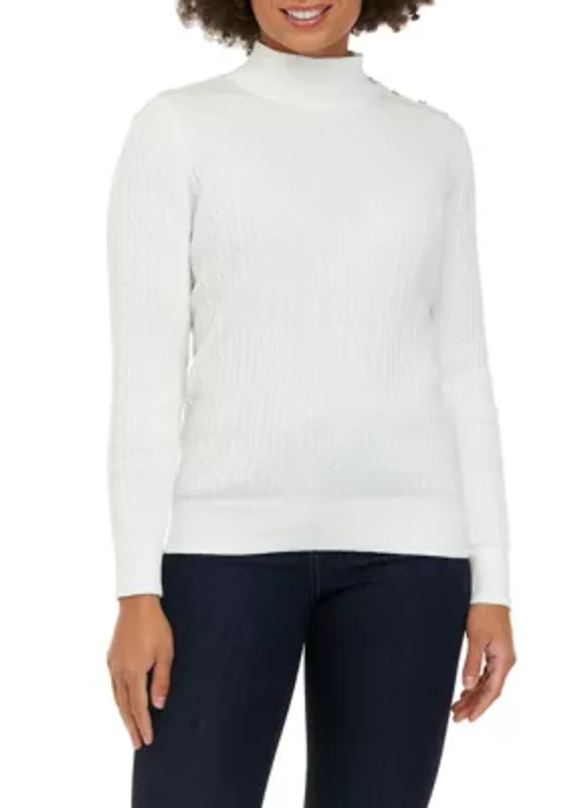 Petite Long Sleeve Turtleneck Sweater