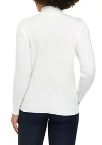 Petite Long Sleeve Turtleneck Sweater