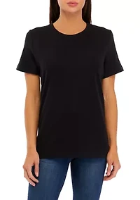 Petite Short Sleeve Crew Neck T-Shirt