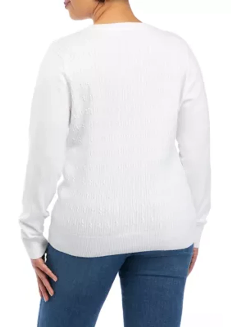 Petite Long Sleeve Crew Neck Shirt