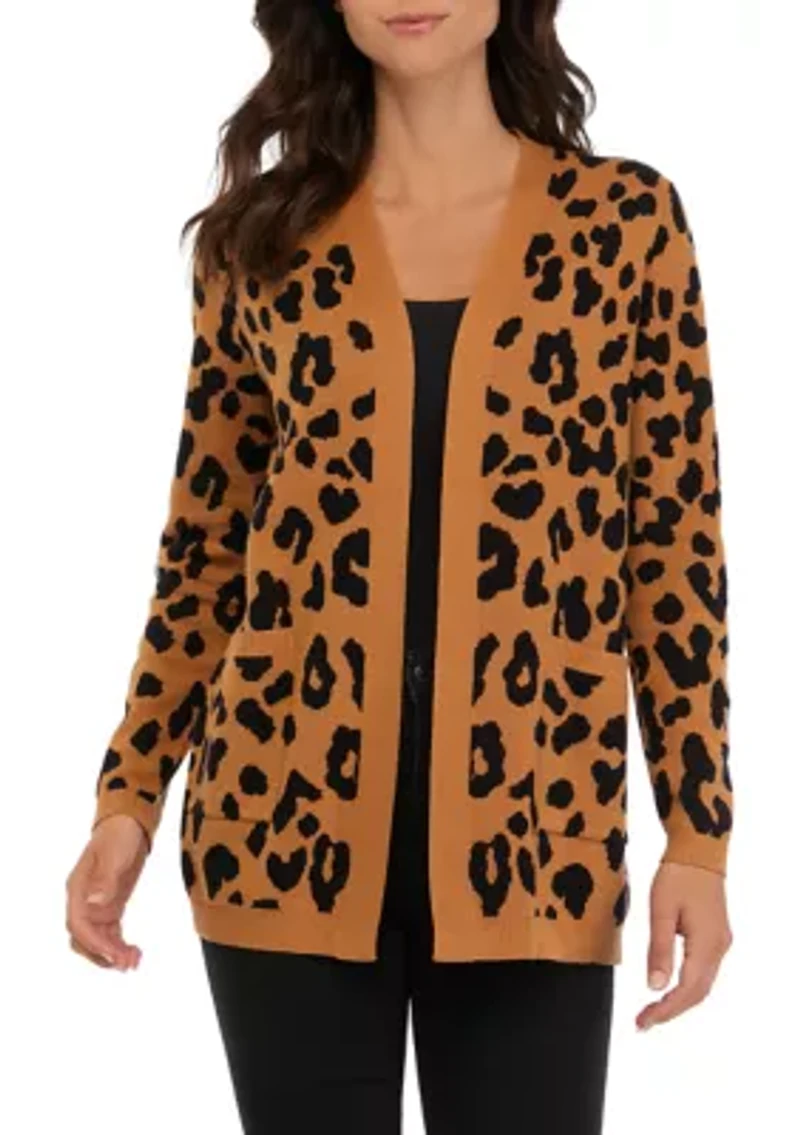 Petite Jacquard Cardigan