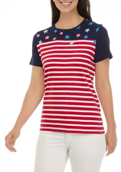 Petite Printed Graphic Top