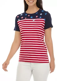 Petite Printed Graphic Top