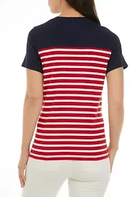 Petite Printed Graphic Top