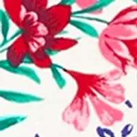 Petite 3/4 Sleeve Crew Neck Printed Top