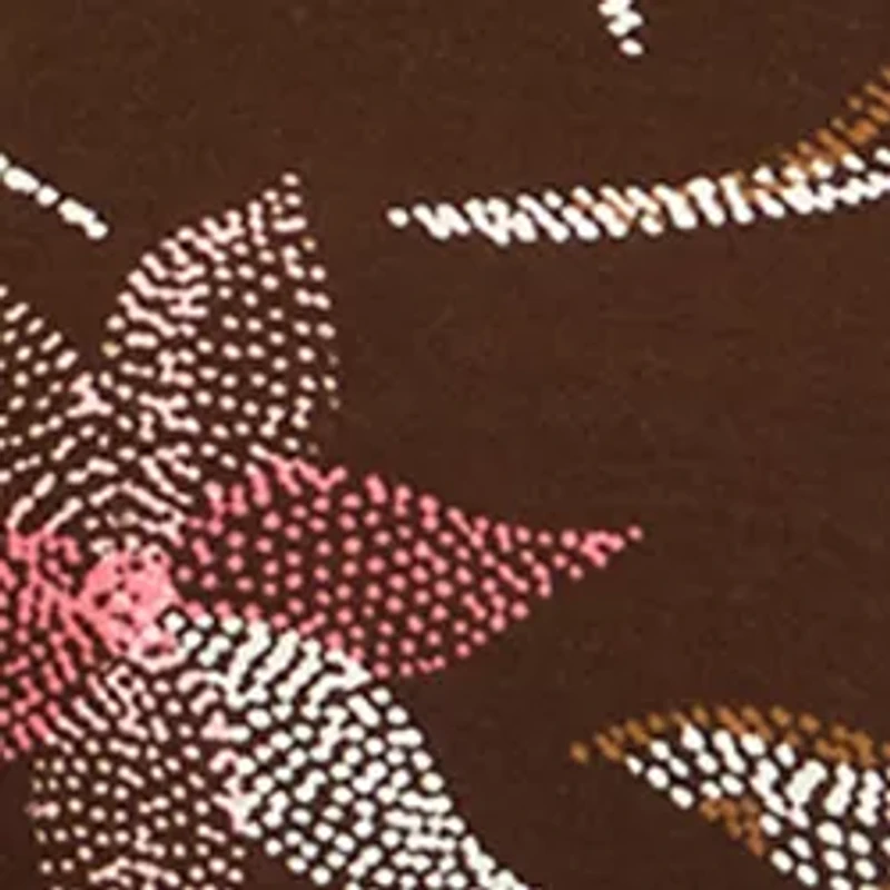 Petite 3/4 Sleeve Crew Neck Printed Top