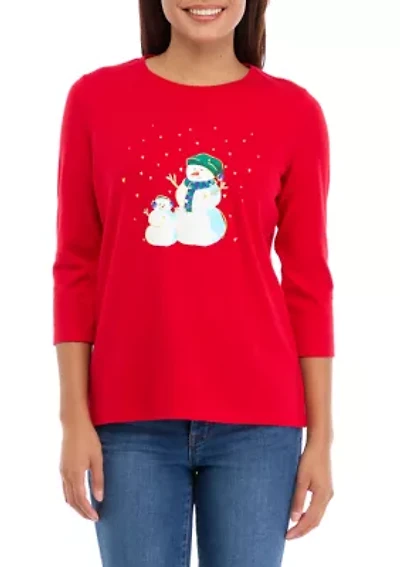 Petite Crew Graphic T-Shirt