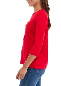 Petite Crew Graphic T-Shirt