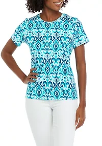 Petite Printed Crew Neck T-Shirt