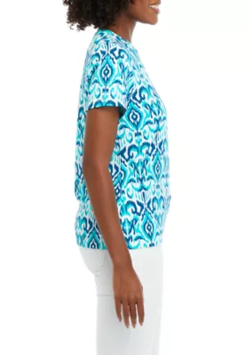 Petite Printed Crew Neck T-Shirt