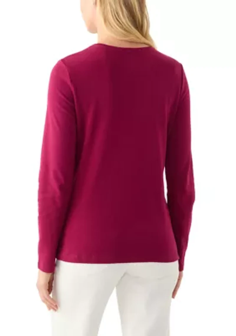 Petite Solid Crew T-Shirt