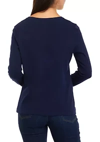 Petite Long Sleeve Graphic T-Shirt