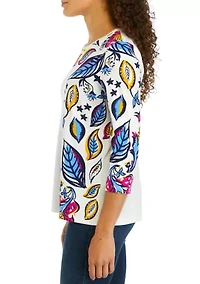 Petite Placement Printed Top