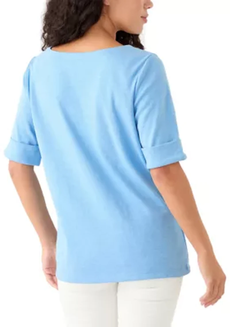 Petite Boat Neck T-Shirt
